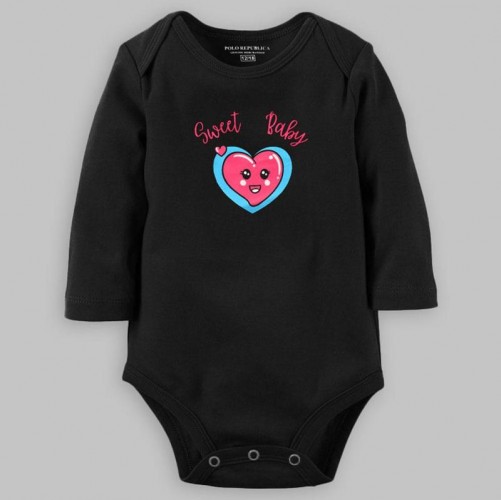 REPUBLICA BERRY PRINTED LONG SLEEVE BABY ROMPER